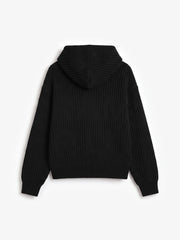 HOODED FISHERMAN KNIT - Black BRAM'S FRUIT - vue de dos