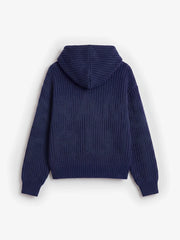 HOODED FISHERMAN KNIT - Midnight Blue BRAM'S FRUIT - vue de dos