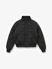 REVERSIBLE BOMBER JACKET - Black BRAM'S FRUIT - vue de face côté matelassé