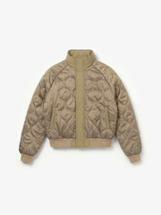 REVERSIBLE BOMBER JACKET - Olive Green BRAM'S FRUIT - vue de face côté matelassé