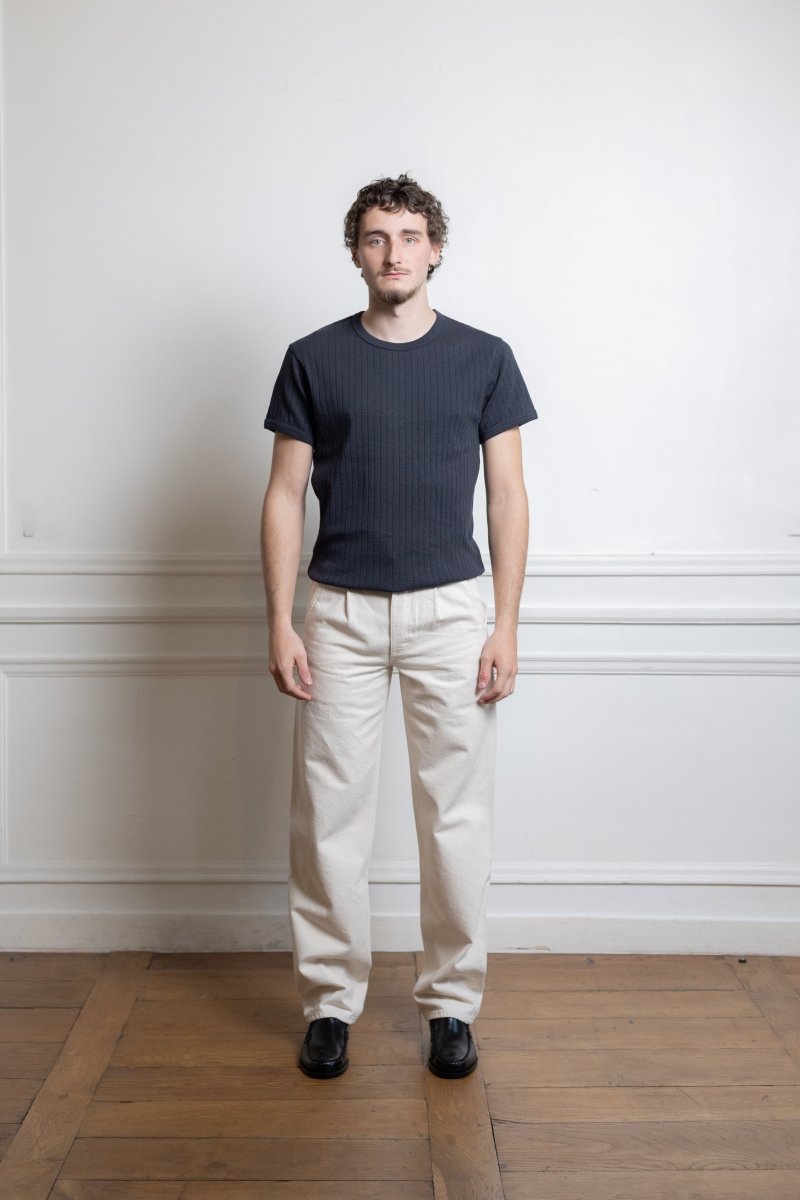 Jean Another Aspect Jeans 2.0 ecru denim coton bio porté de face
Image  — photo 1