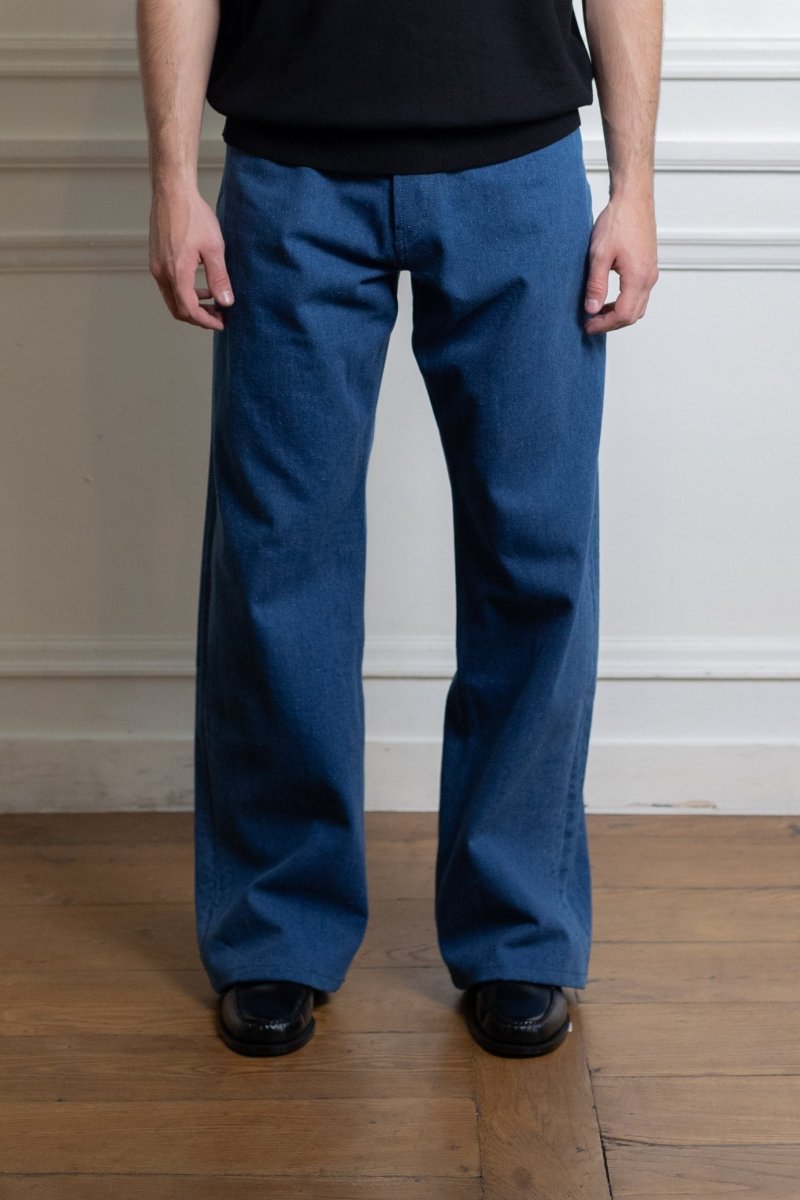 Jean Another Aspect Jeans 4.0 washed blue détail coupe loose straight
Image  — photo 2