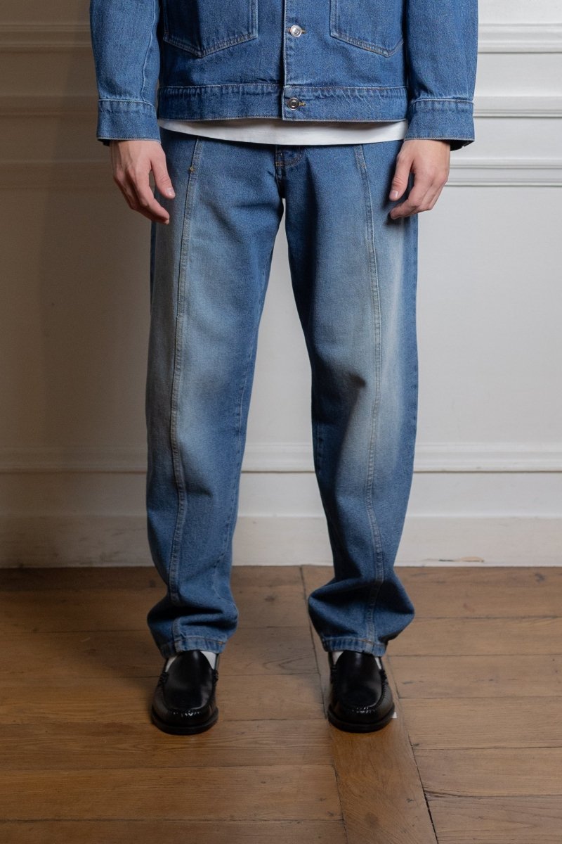 Jean Pop Trading Company DRS Denim Seam Pants 100% coton denim avec coutures apparentes architecturales — photo 2