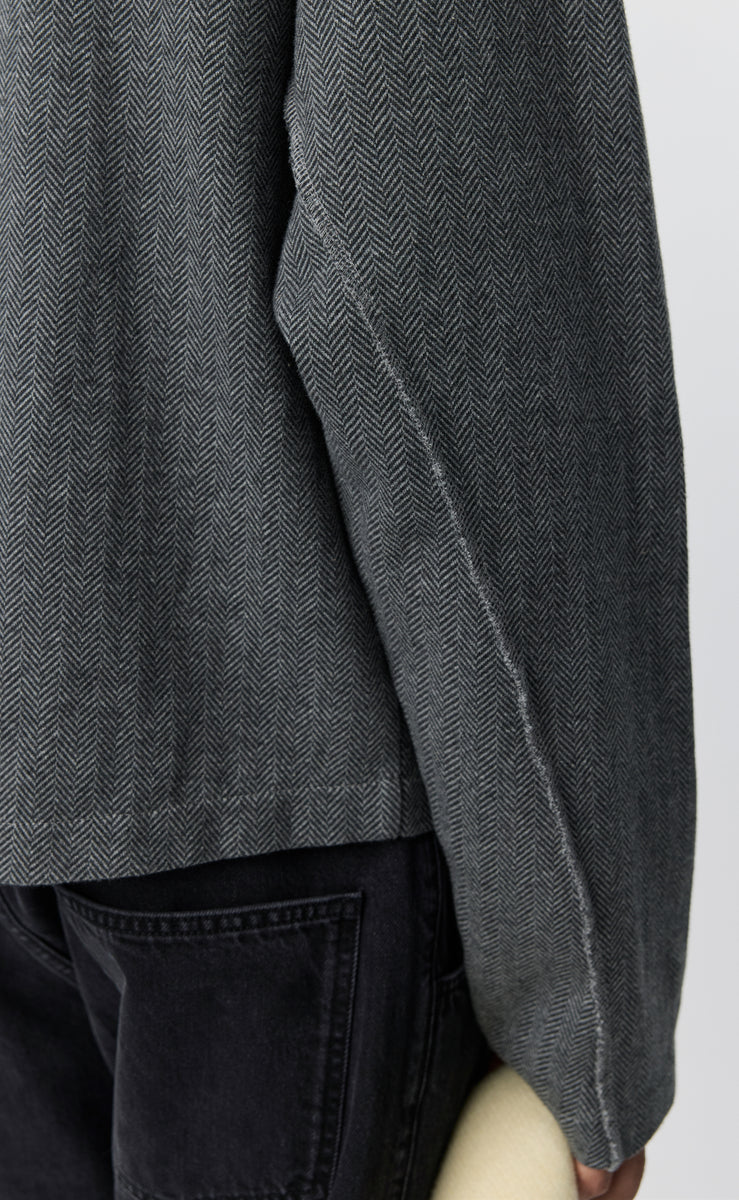 mfpen Leisure Zip Up - Grey Herringbone - Aura Store - vue 7 — photo 7