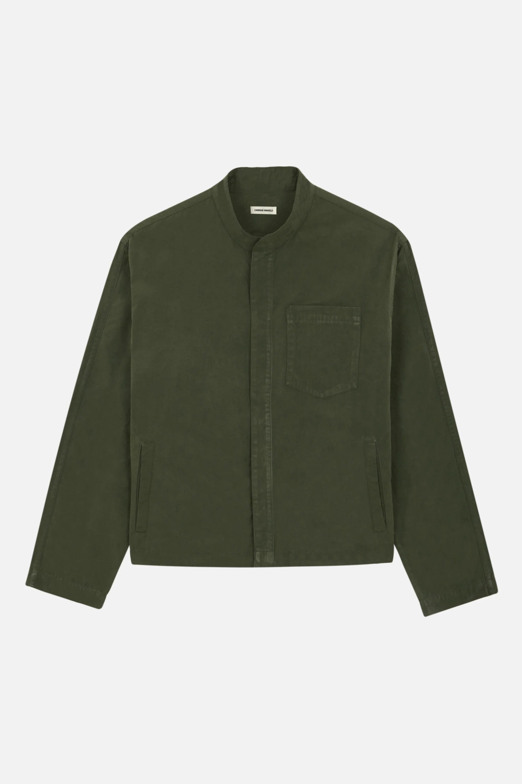 GREEN WAXED LIGHT JACKET Camisas Manolo
