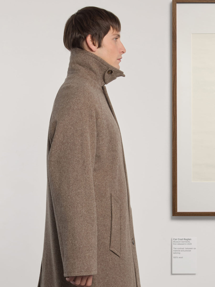 Car Coat Raglan Museum Garments beige chiné, vue 4