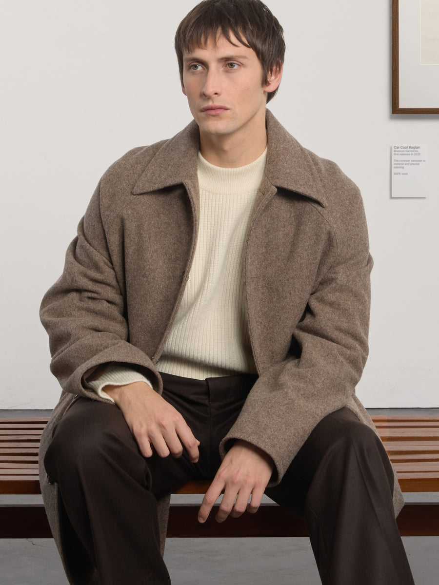 Car Coat Raglan Museum Garments beige chiné, vue 6