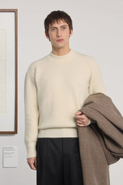 Museum Garments Deck Sweater écru en laine d'agneau mérinos - vue 2