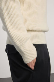Museum Garments Deck Sweater écru en laine d'agneau mérinos - vue 6