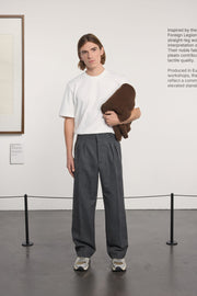 Museum Garments French Military Pants gris anthracite chiné en gabardine de laine - vue 1