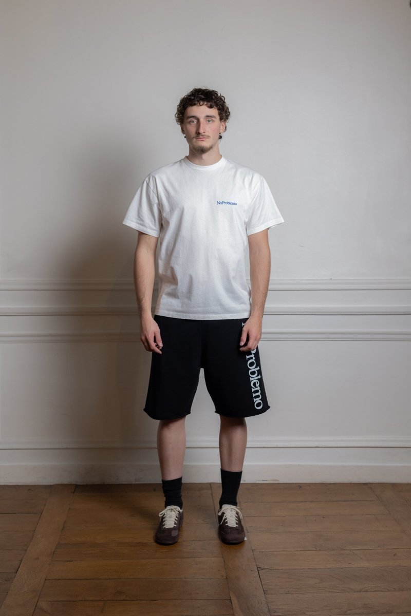 Mannequin portant le t-shirt No Problemo Mini Problemo blanc en jersey de coton — photo 1