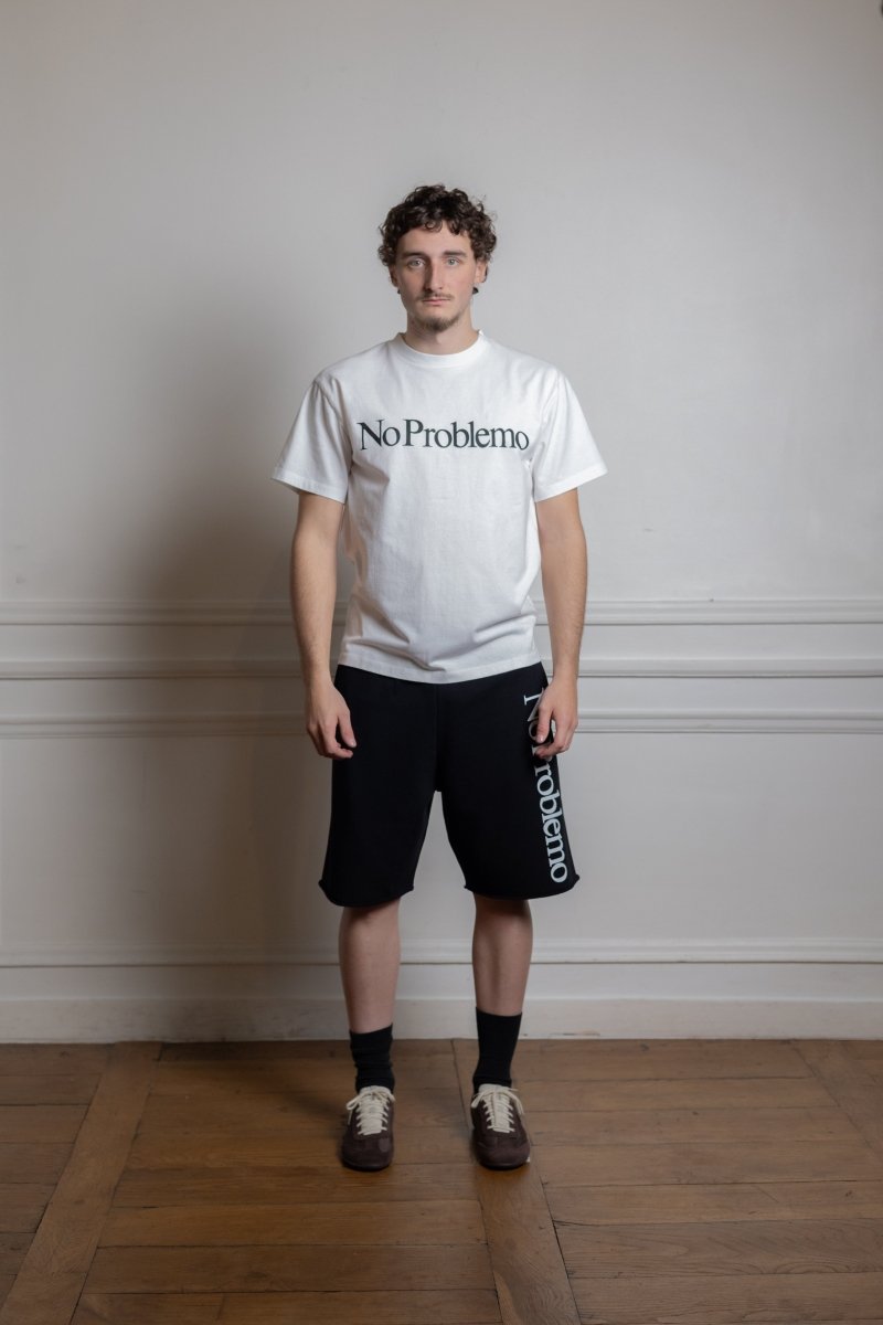 Mannequin portant le t-shirt No Problemo Ss Tee blanc en jersey de coton lourd