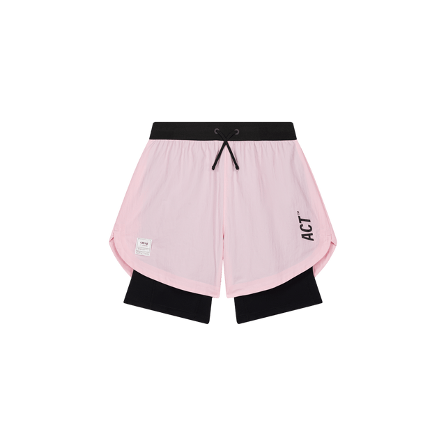 SHELLLIGHT SHORT 2EN1 - Rose ACT RUNNING - vue de face