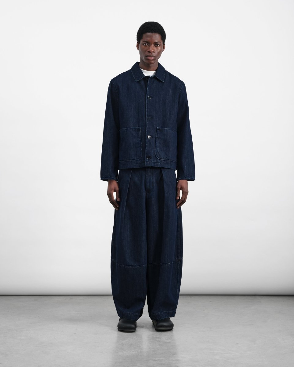 Earth Deadbeat Trouser Indigo YMC - porté vue de face — photo 1