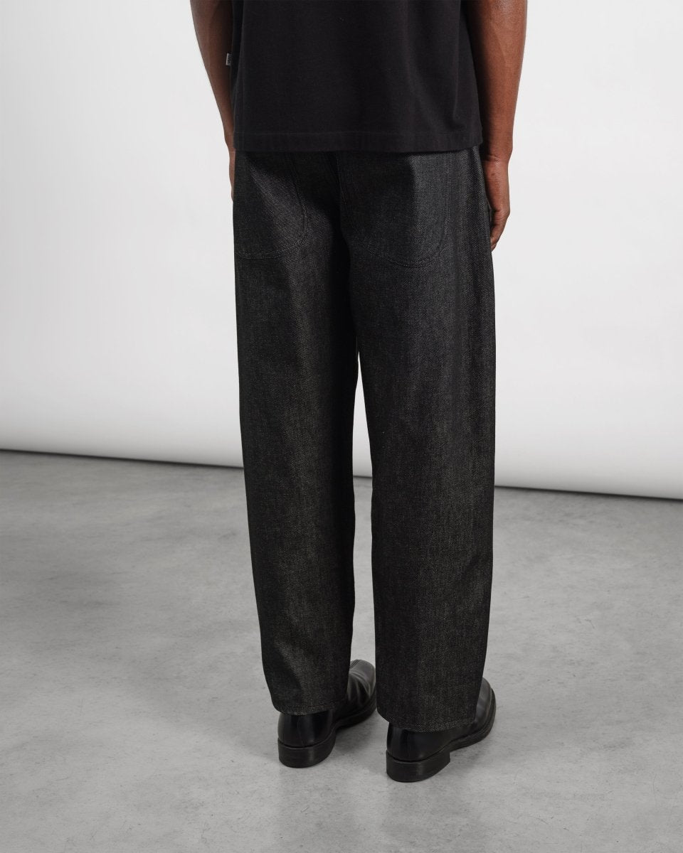 Jean brut YMC Bez Jeans noir en denim selvedge 13,5oz, coupe loose - Aura Store — photo 5