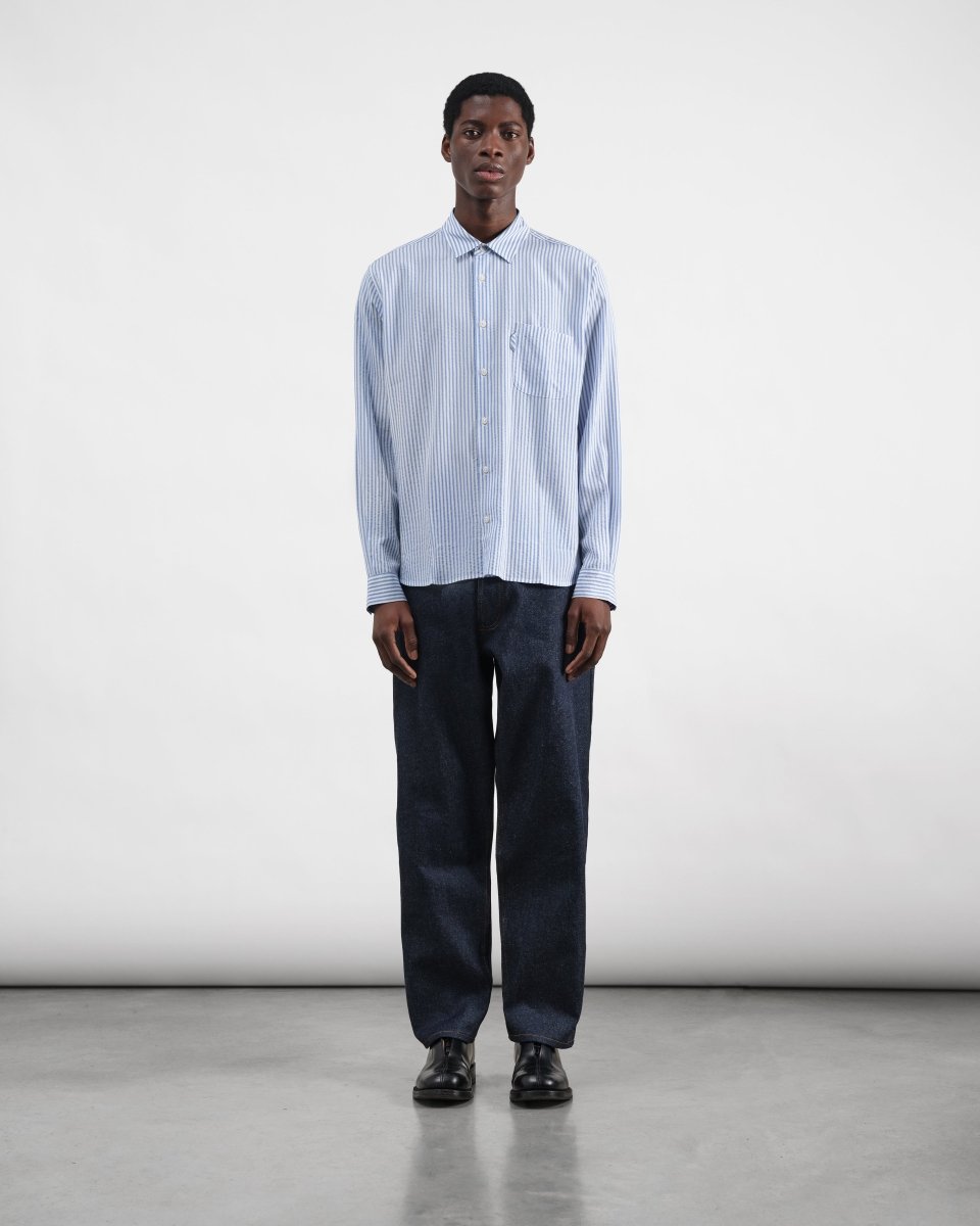 Jean YMC Bez Jeans indigo en denim brut 12,5oz coton recyclé, coupe loose - Aura Store — photo 3