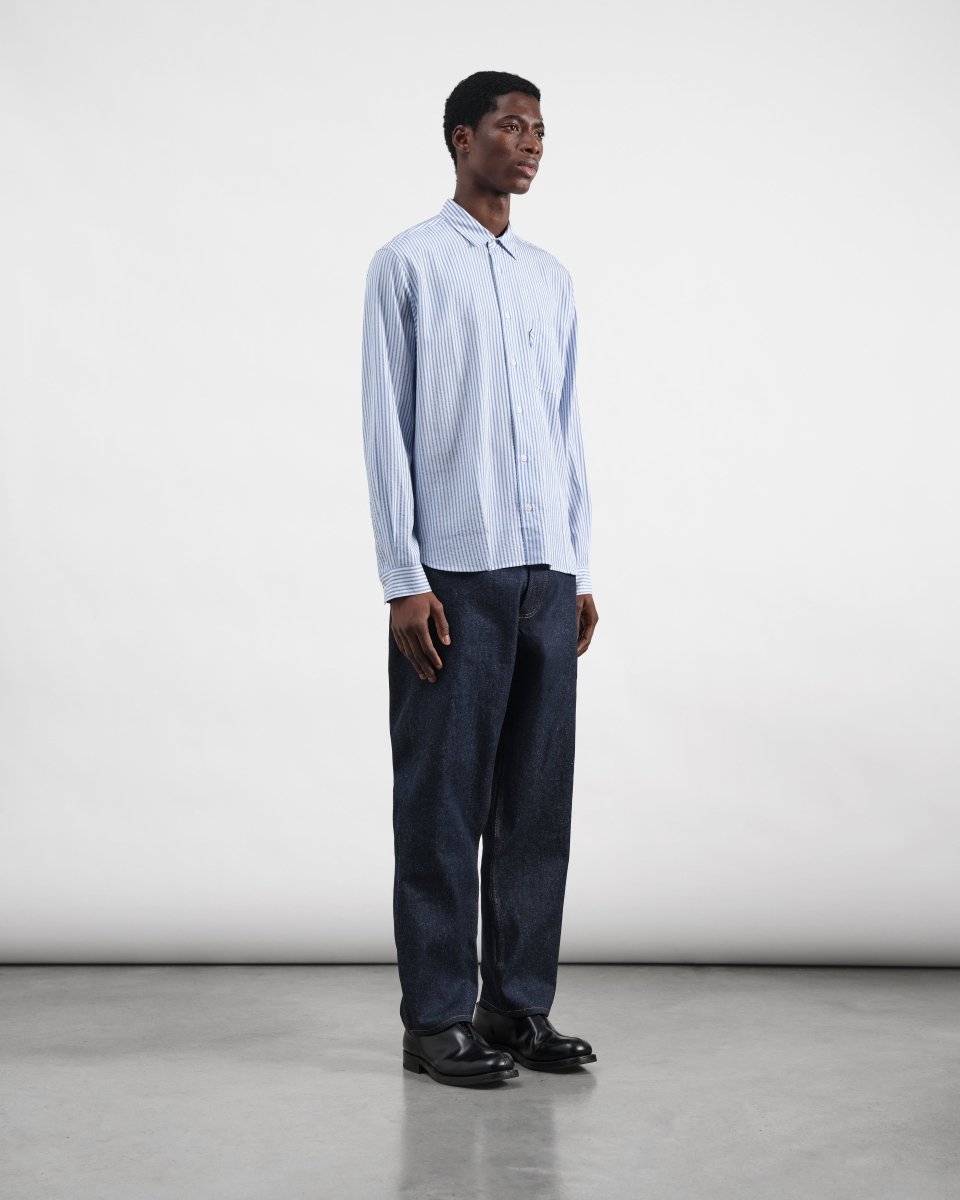 Jean YMC Bez Jeans indigo en denim brut 12,5oz coton recyclé, coupe loose - Aura Store — photo 4