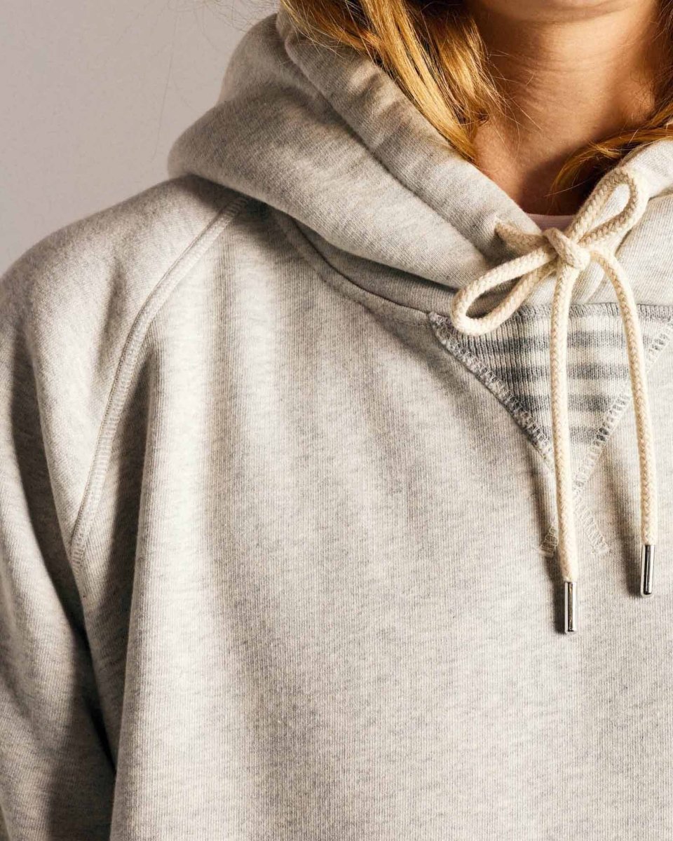 Sweat Pop Trading Company Logo Hooded Sweat heather off white porté