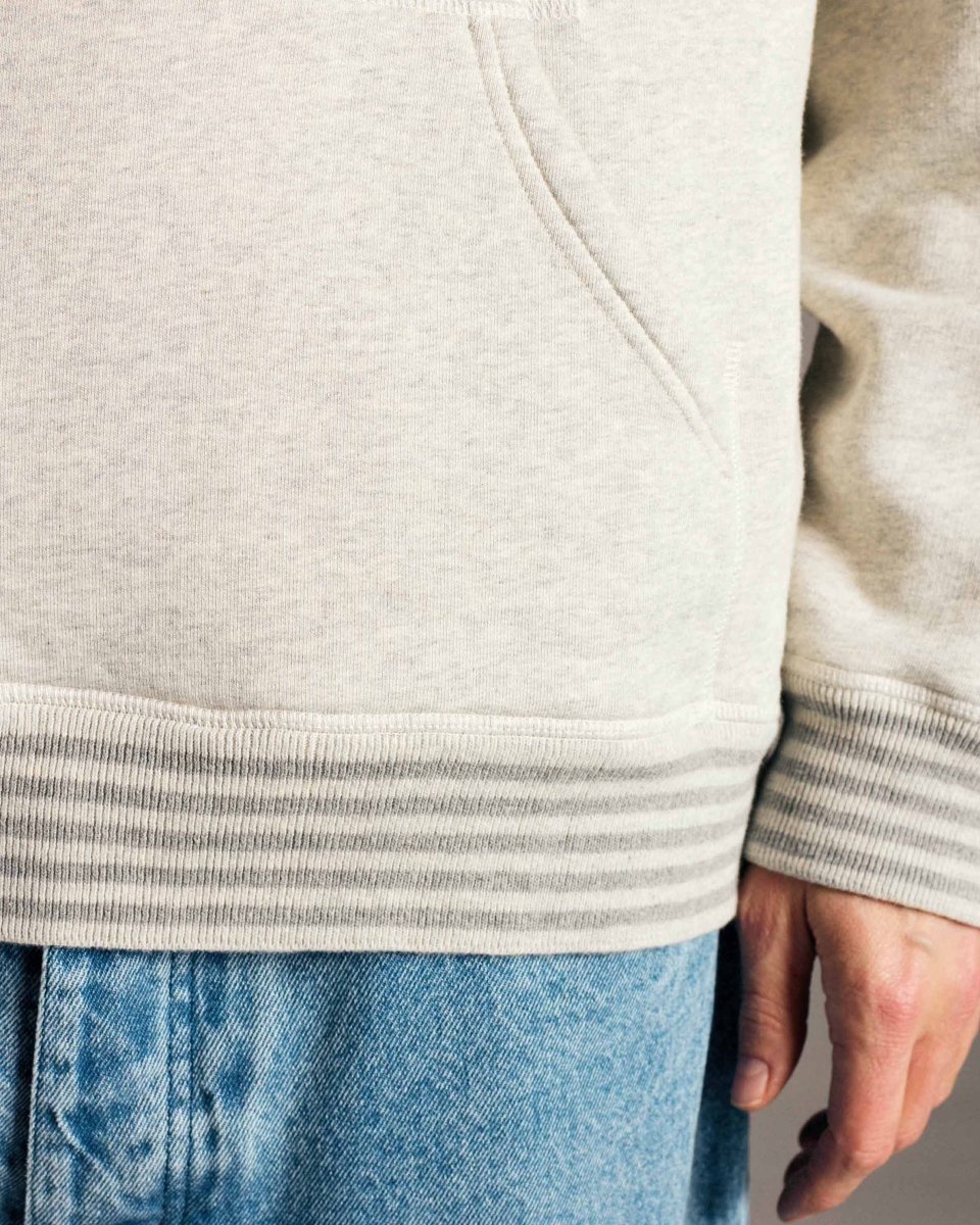 Sweat Pop Trading Company Logo Hooded Sweat heather off white porté