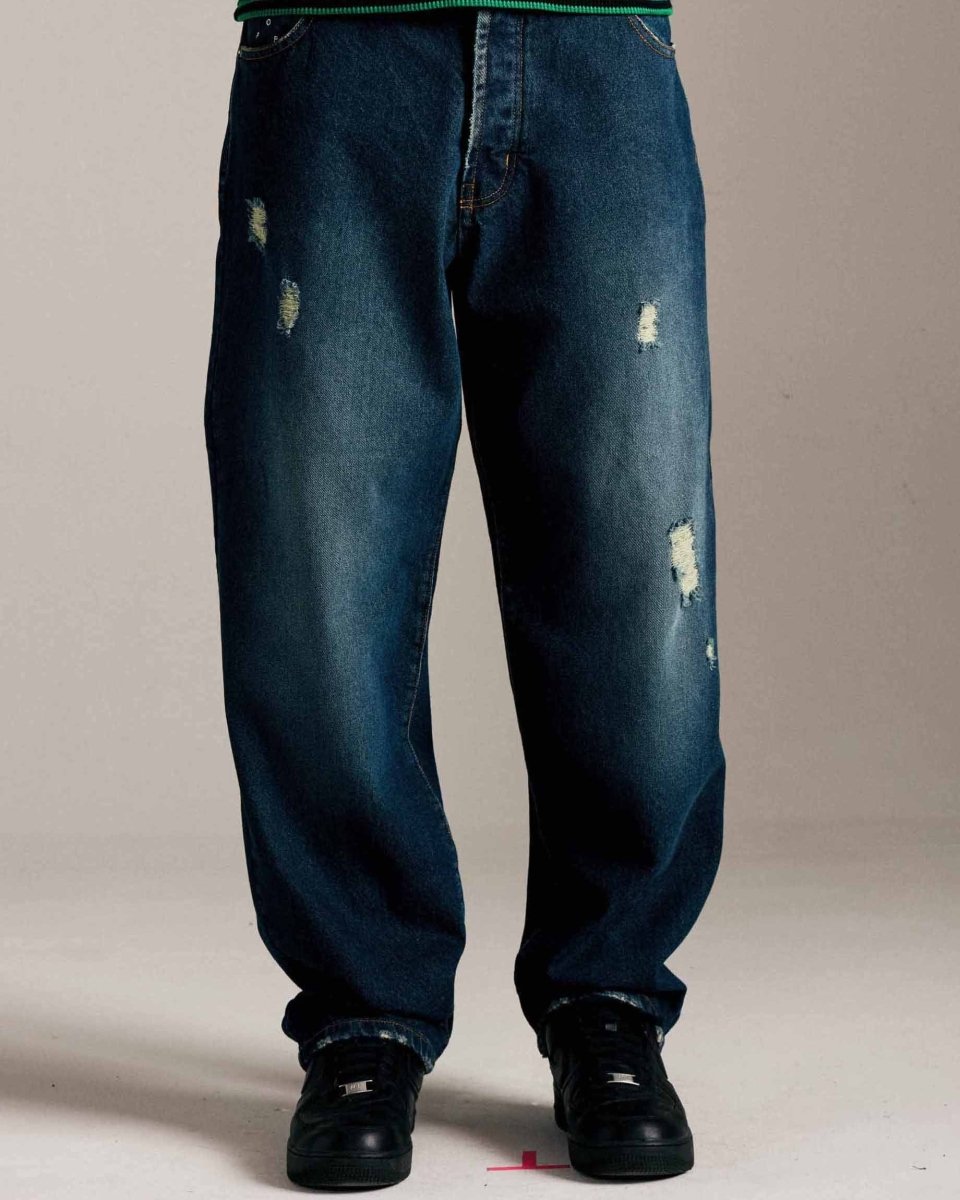 Jean Pop Trading Company DRS Denim Pants distressed denim porté