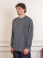 Pigment Stripe Long Sleeve Dark Gray