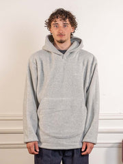 Sunrise Fleece Button Hoodie Melange White