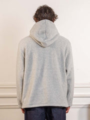 Sunrise Fleece Button Hoodie Melange White