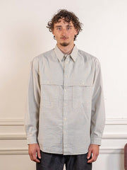 Stripe Pocket Work Shirt Ivory