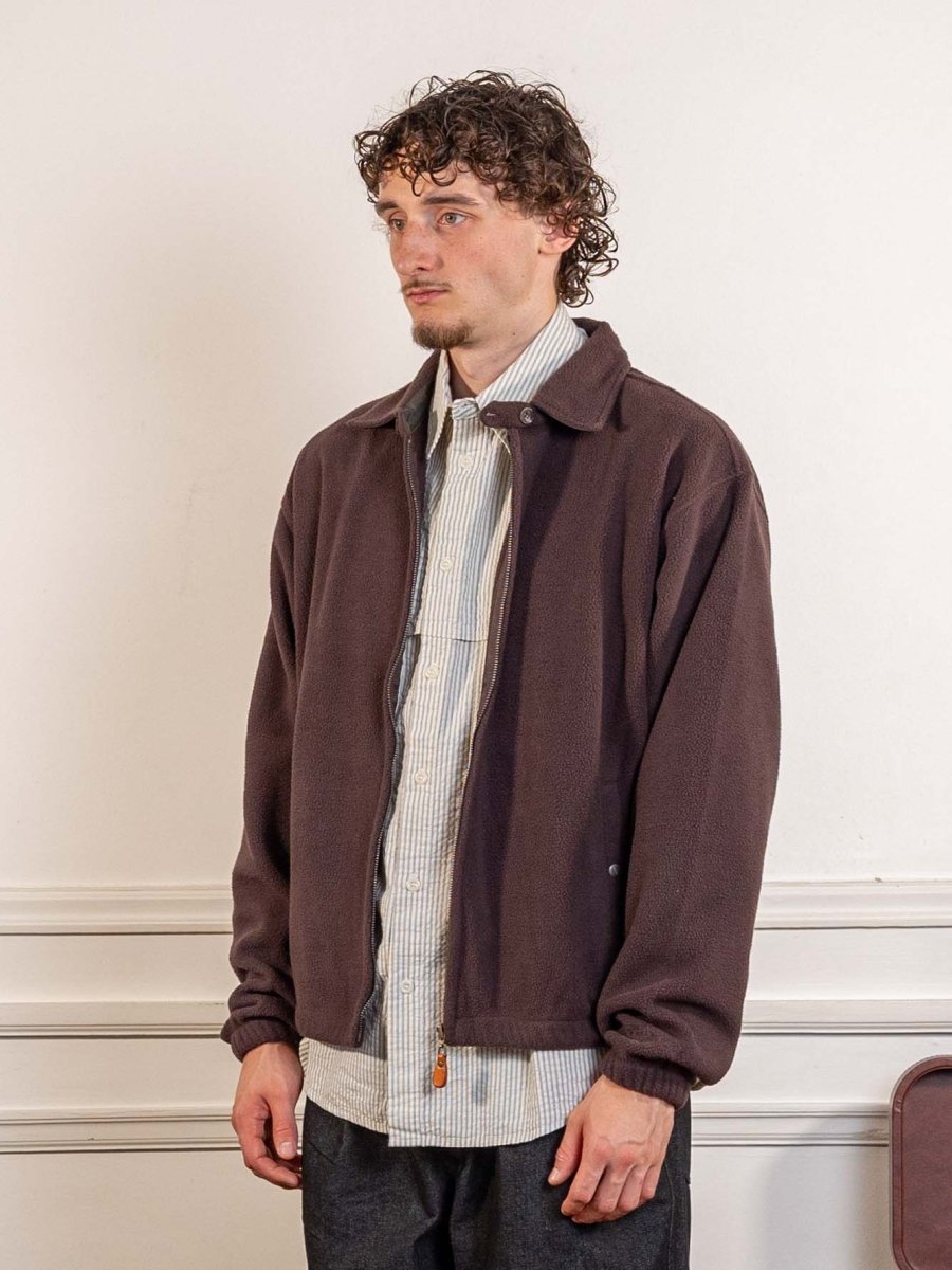 Fleece Bomber Jacket Brown