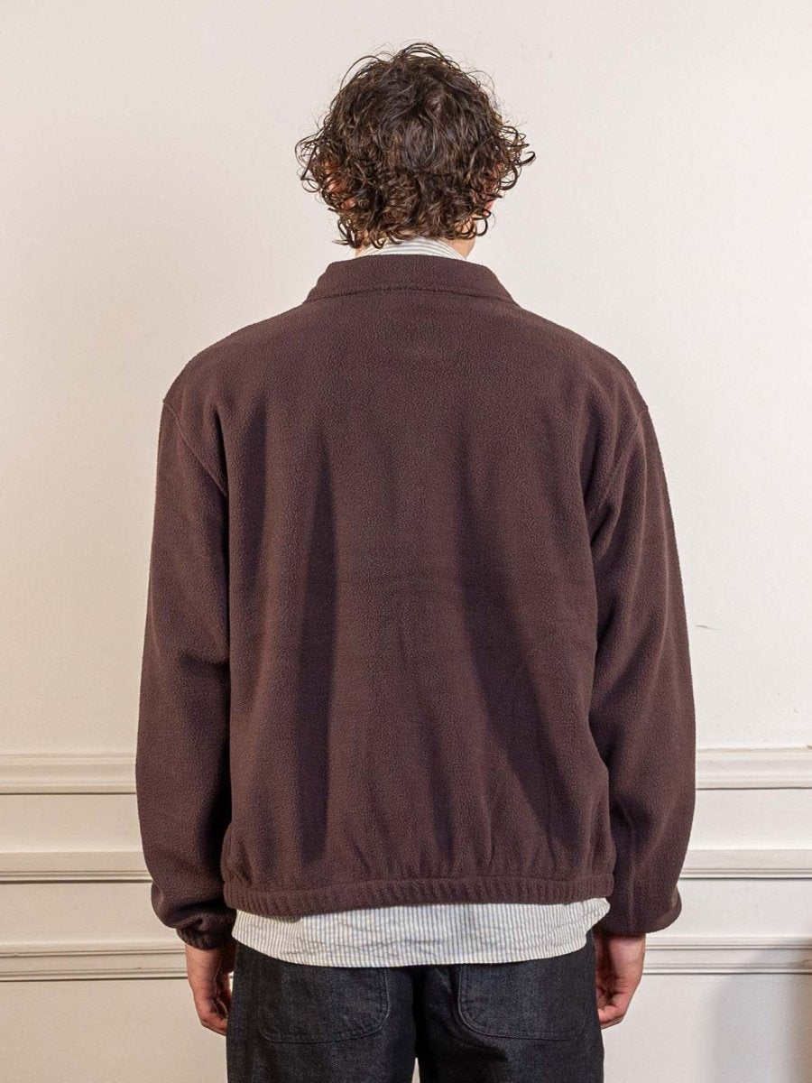 Fleece Bomber Jacket Brown
