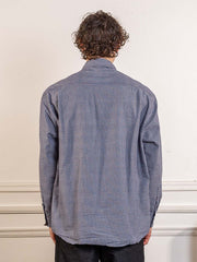 Stripe Pocket Work Shirt Navy