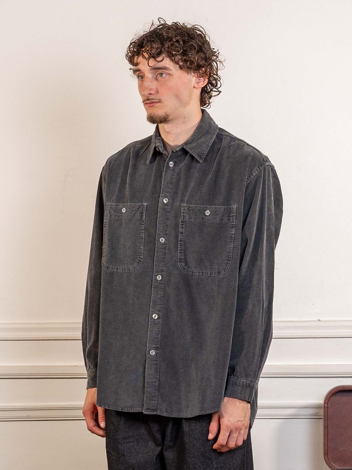 Pigment Corduroy Shirt Charcoal