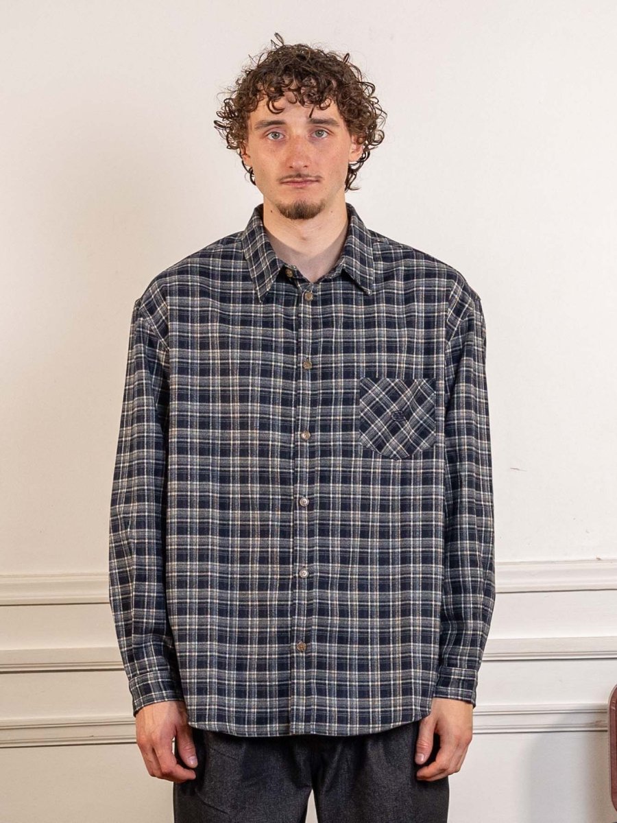 Flannel Check Shirt Navy