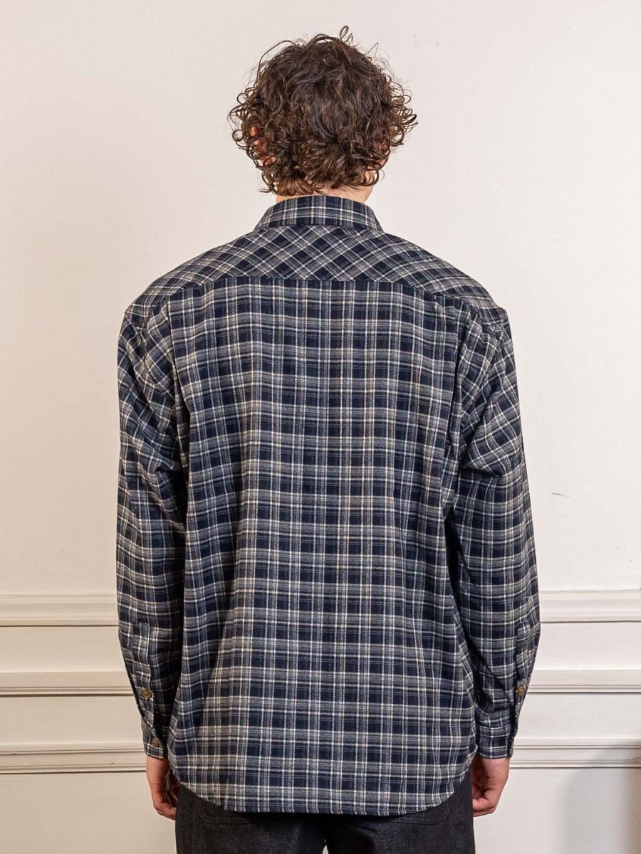 Flannel Check Shirt Navy