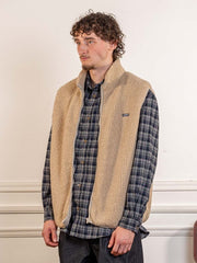 Fleece Zipper Vest Oatmeal