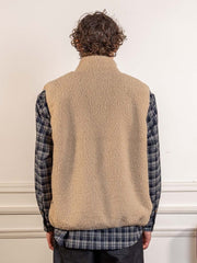 Fleece Zipper Vest Oatmeal