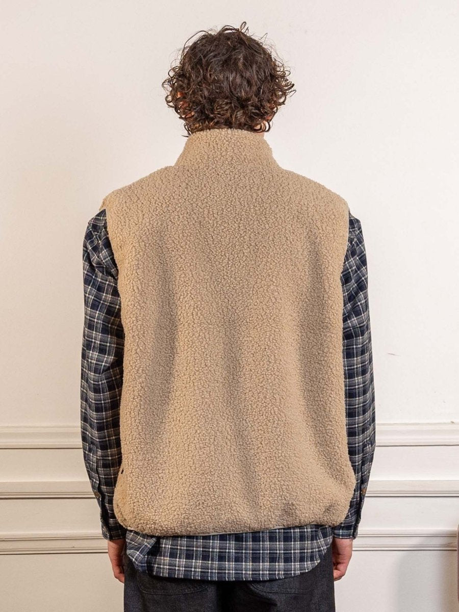 Fleece Zipper Vest Oatmeal