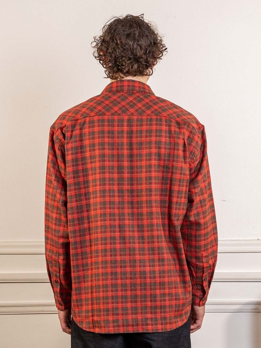 Two Pocket Flannel Check Shirt Red