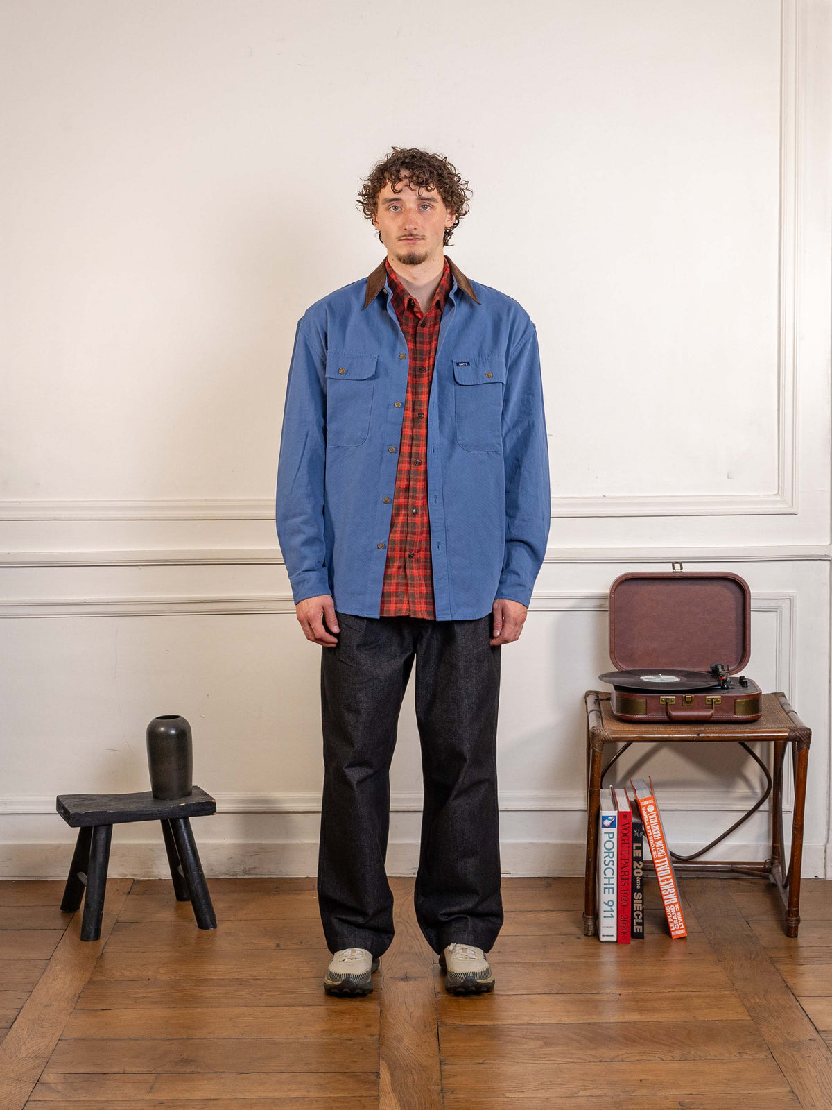 Canvas Work Shirt Jacket Blue