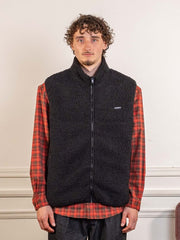 Fleece Zipper Vest Black
