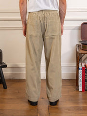 One Tuck Fatigue Corduroy Pants Beige