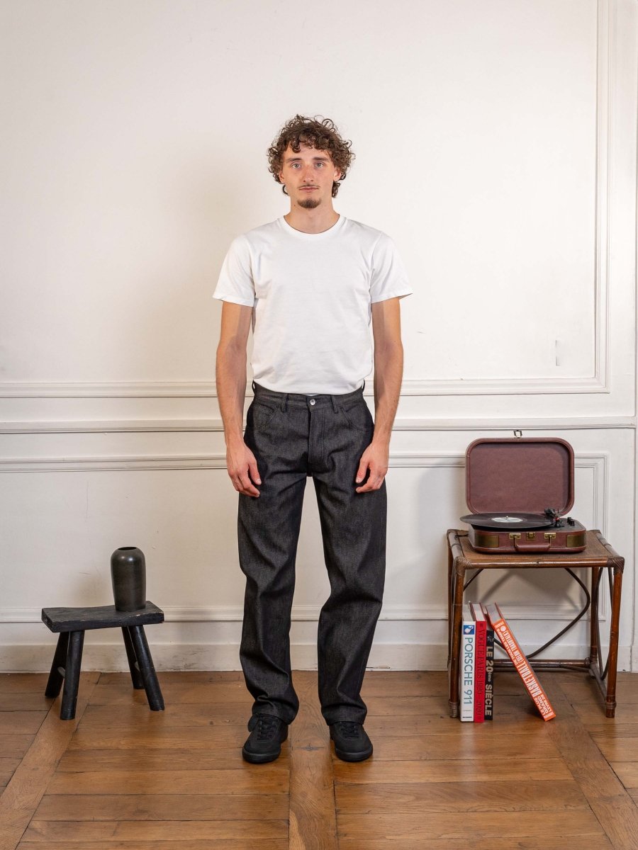 BEZ JEANS SELVEDGE - BLACK