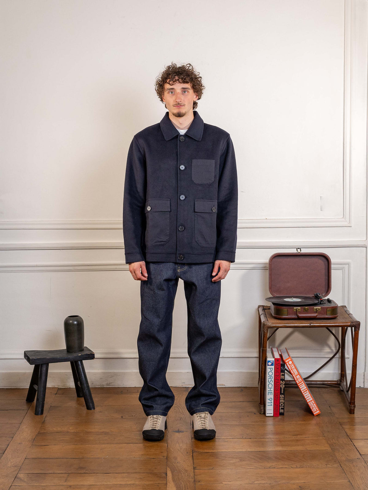 VERDADERO - DOUBLE FACE JACKET - Navy