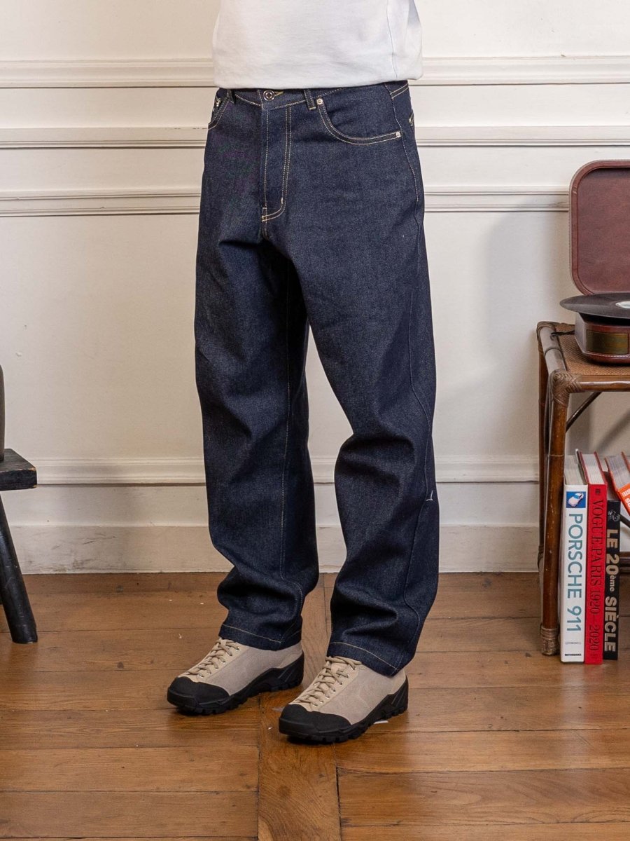 drs arch denim pant - raw denim