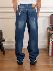 drs denim pant - distressed denim