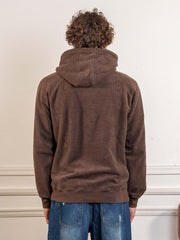 outlined logo hooded terry sweat - delicioso