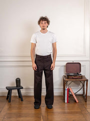 CURVE PANTS - BROWN STRIPE