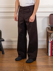 CURVE PANTS - BROWN STRIPE