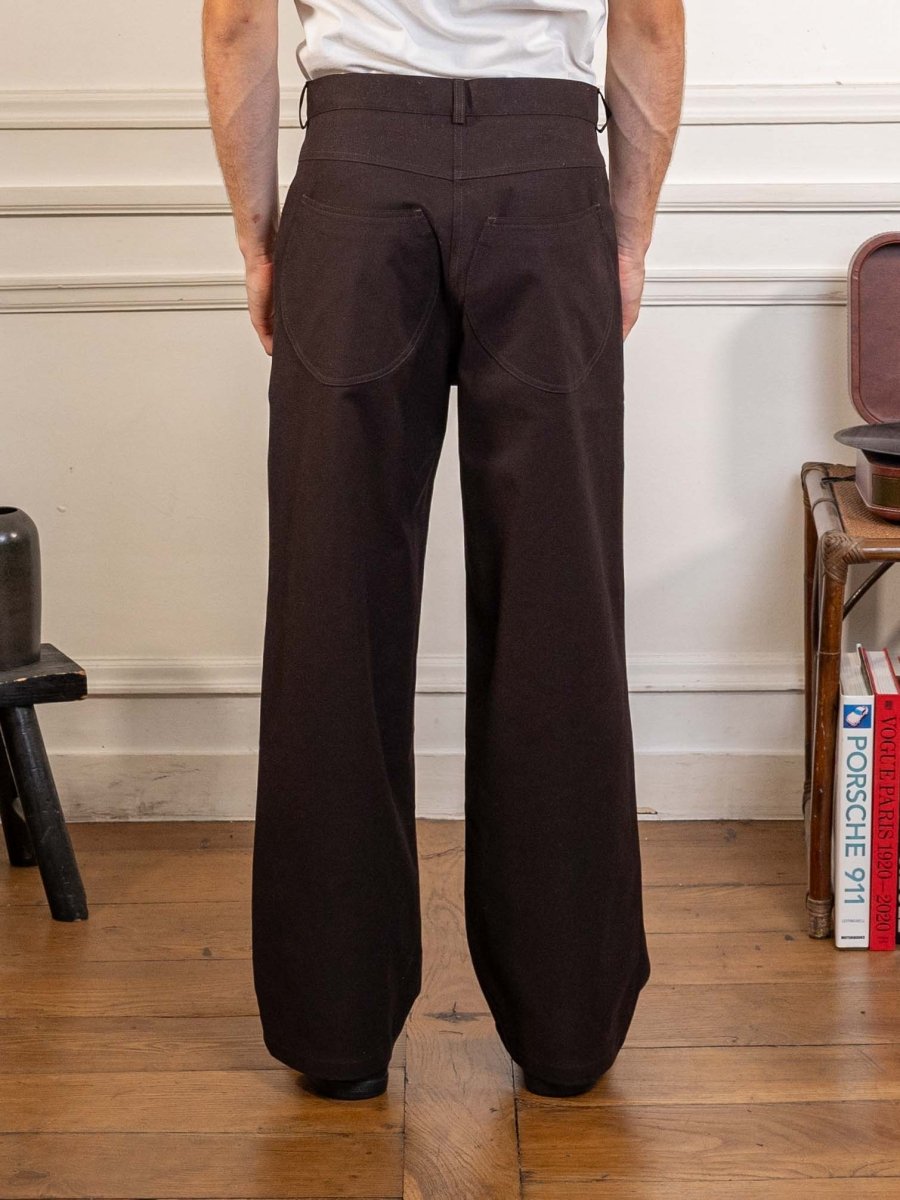 CURVE PANTS - BROWN STRIPE