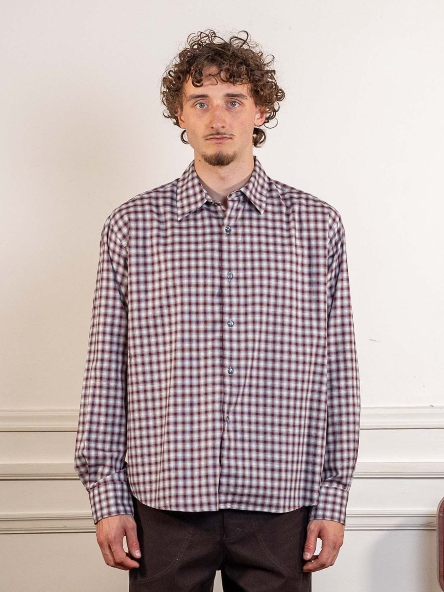 FIND SHIRT - WHITE / GREY / RED CHECK